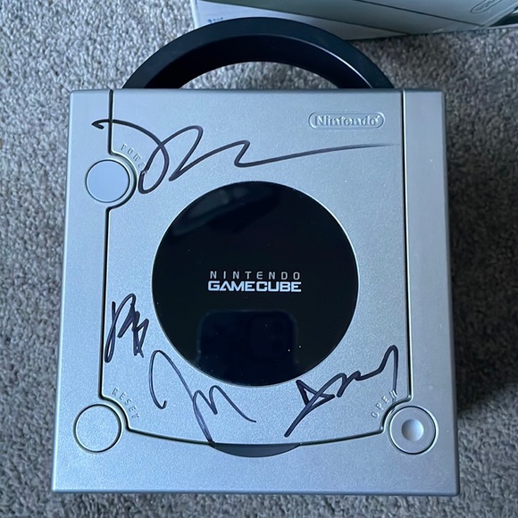 Nintendo game cube signed by Fall Out Boy